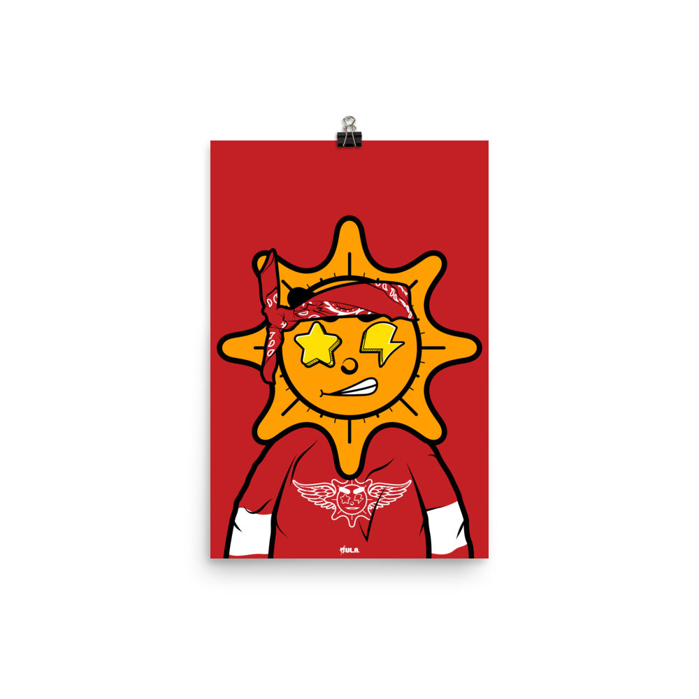 Glo Man in Red Bandana Poster