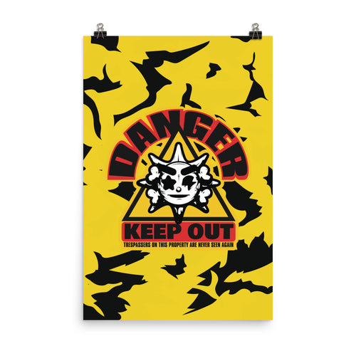 Keep Out Poster yellow