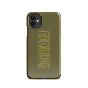 Glo Font iPhone case olive