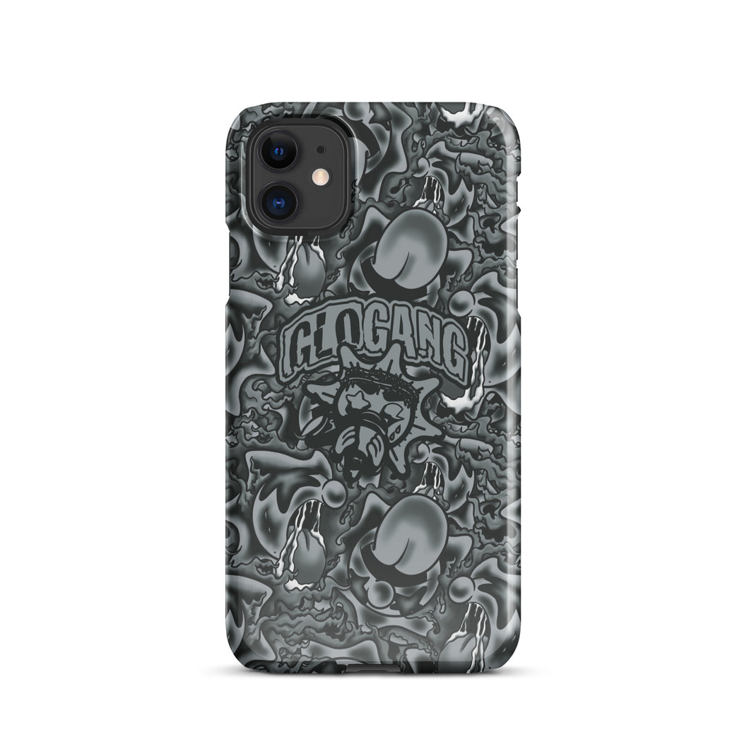 Sol Tongue Greyscale iPhone case