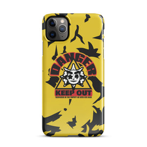 Keep Out iPhone case yellow