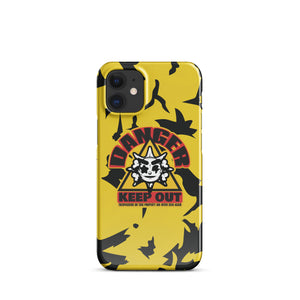 Keep Out iPhone case yellow