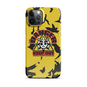 Keep Out iPhone case yellow