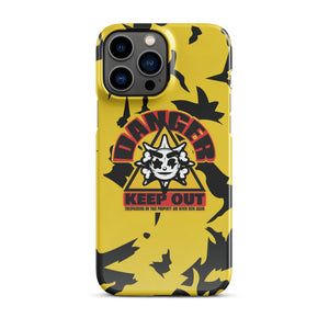 Keep Out iPhone case yellow