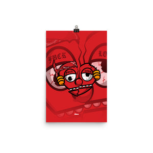 Fuck Love Heart Poster