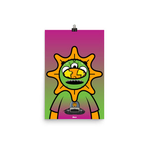 Glo Man in Alien Mask Poster