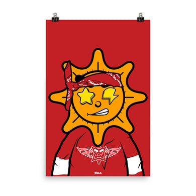 Glo Man in Red Bandana Poster